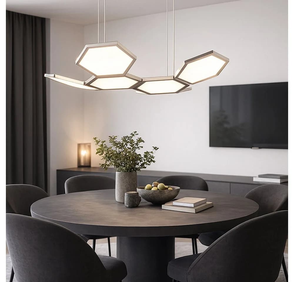 WOFI LED-Hängeleuchte Pendelleuchte Warmweiß Dimmbar - Bild 3