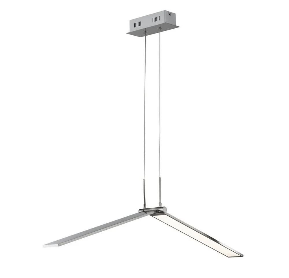 WOFI LED Pendelleuchte Nickel-matt Dimmbar Warmweiß