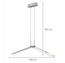 WOFI LED Pendelleuchte Nickel-matt Dimmbar Warmweiß Bild 3