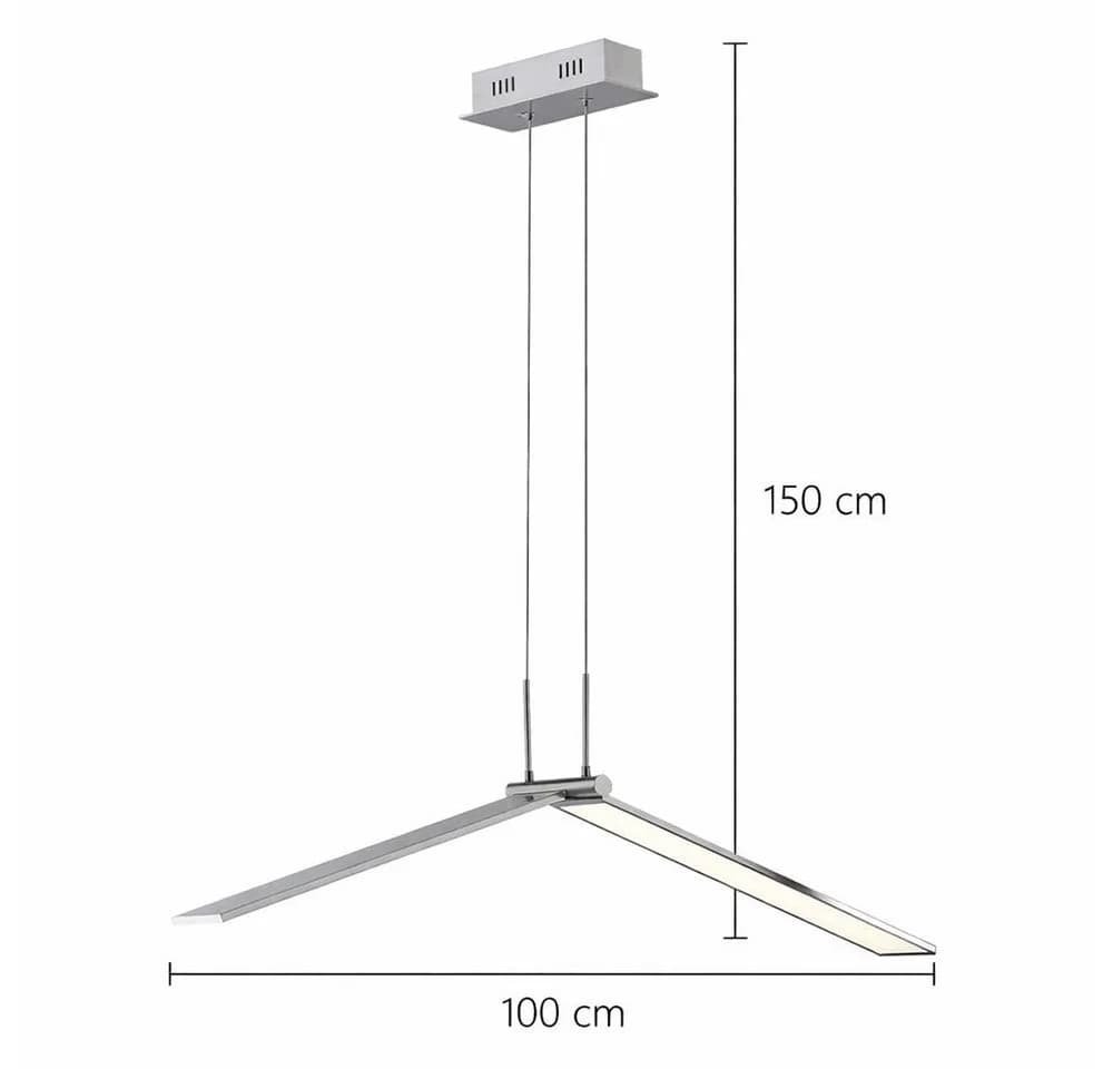 WOFI LED Pendelleuchte Nickel-matt Dimmbar Warmweiß - Bild 3