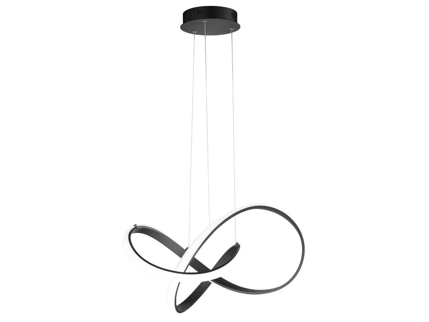 WOFI LED Pendelleuchte Dimmer Schwarz Ø55cm - Bild 2