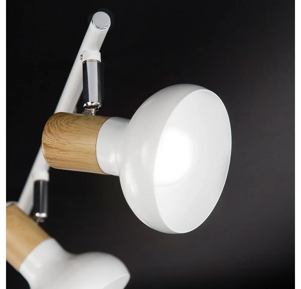 WOFI LED Deckenspot 6-flammig Weiß Holzoptik - Bild 4