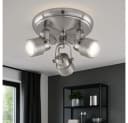 WOFI Deckenstrahler 3-flammig Retro Industrial Nickel-matt Bild 3