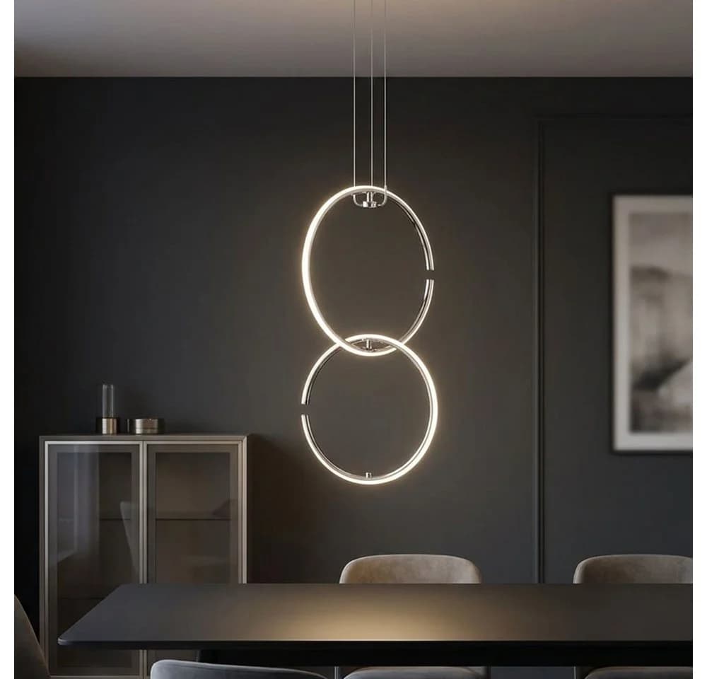 WOFI LED-Hängeleuchte Chrom Modern mit Click+Match System - Bild 2