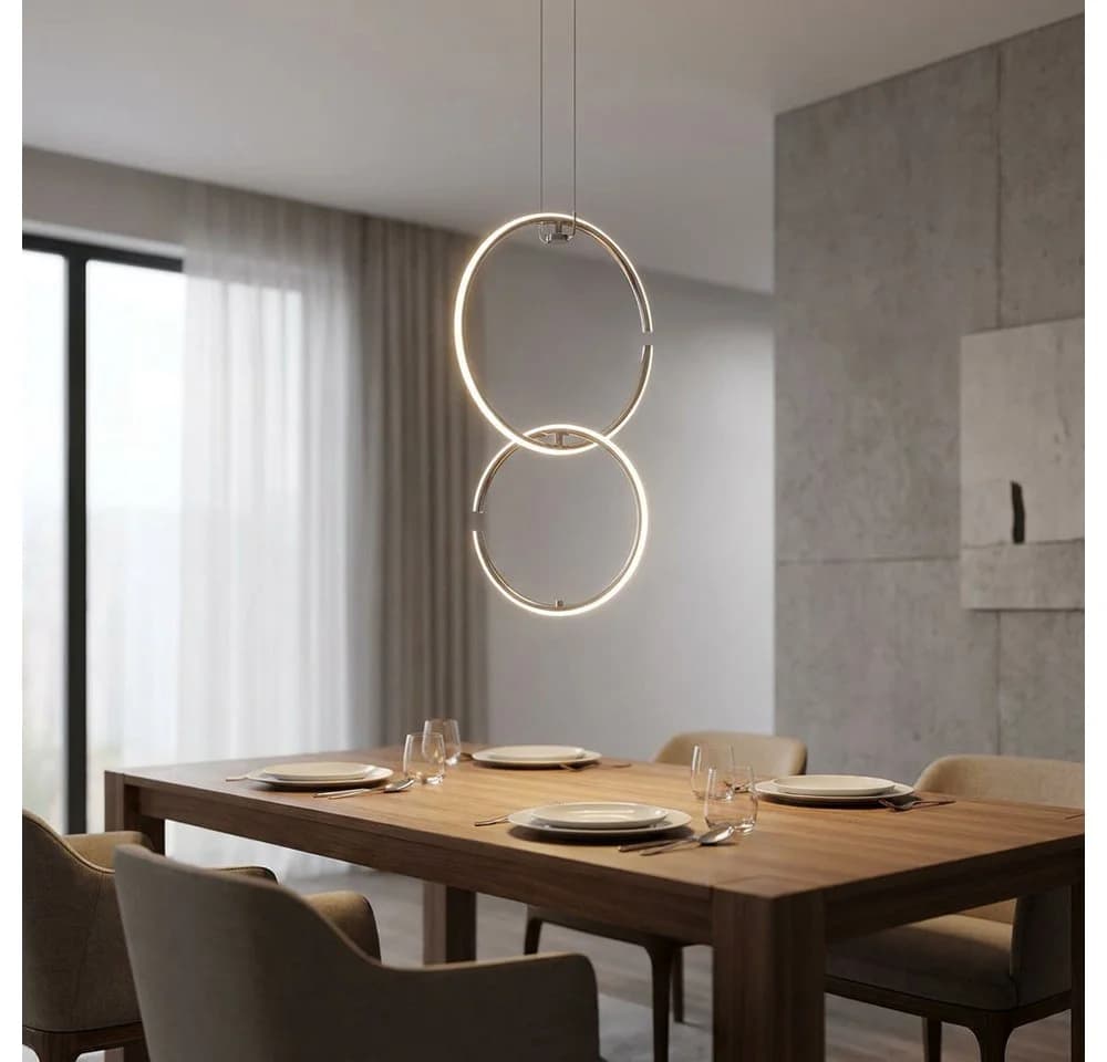 WOFI LED-Hängeleuchte Chrom Modern mit Click+Match System - Bild 3