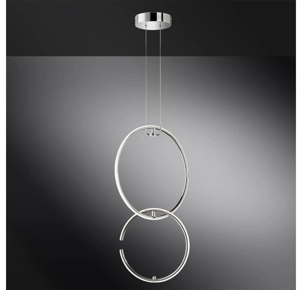 WOFI LED-Hängeleuchte Chrom Modern mit Click+Match System - Bild 5