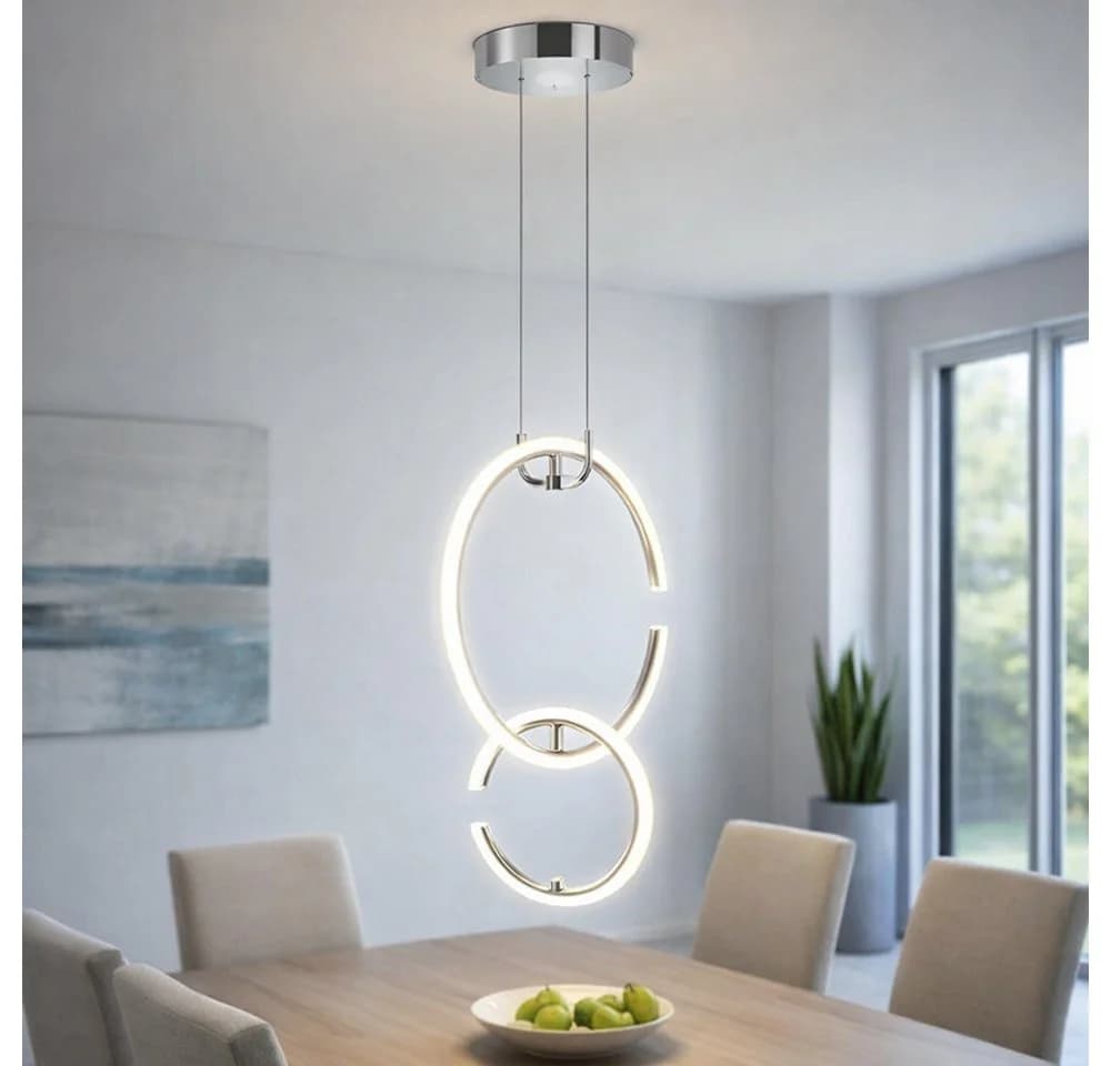 WOFI LED-Hängeleuchte Chrom Neutralweiß - Bild 3