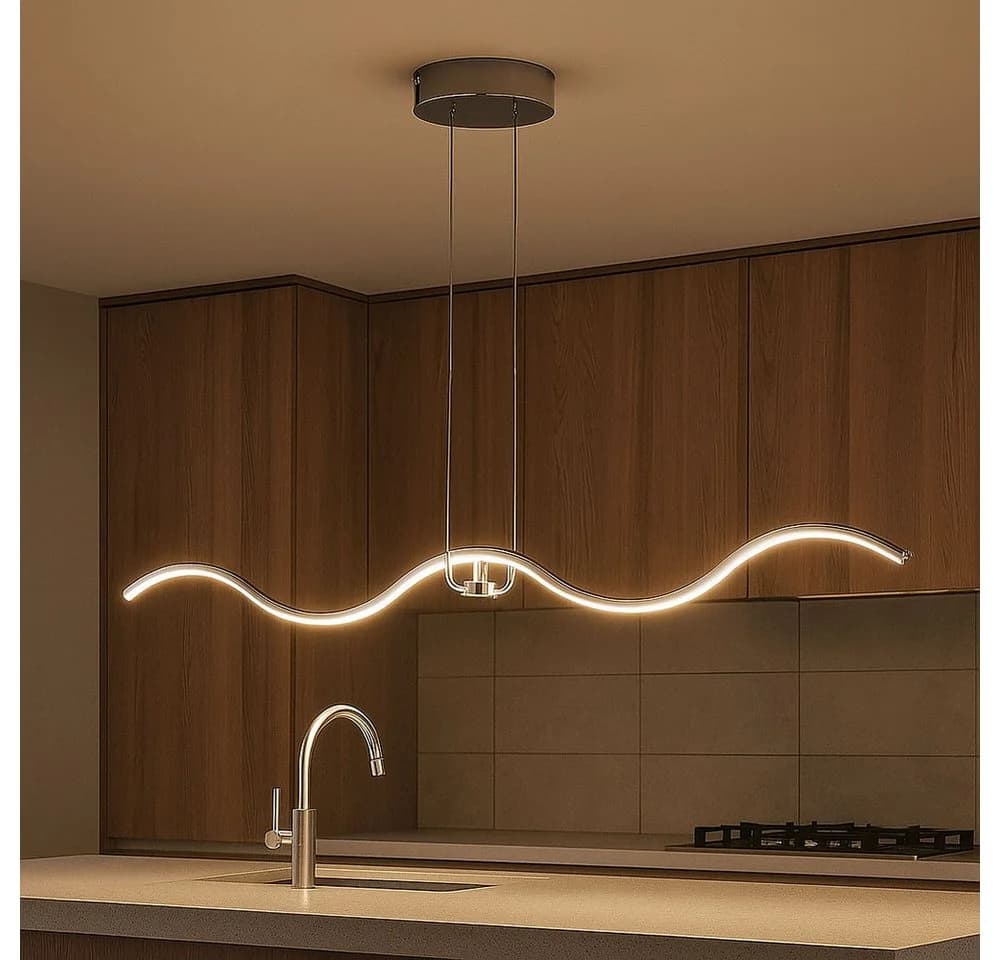WOFI LED Pendelleuchte Chrom Neutralweiß 111 cm - Bild 3