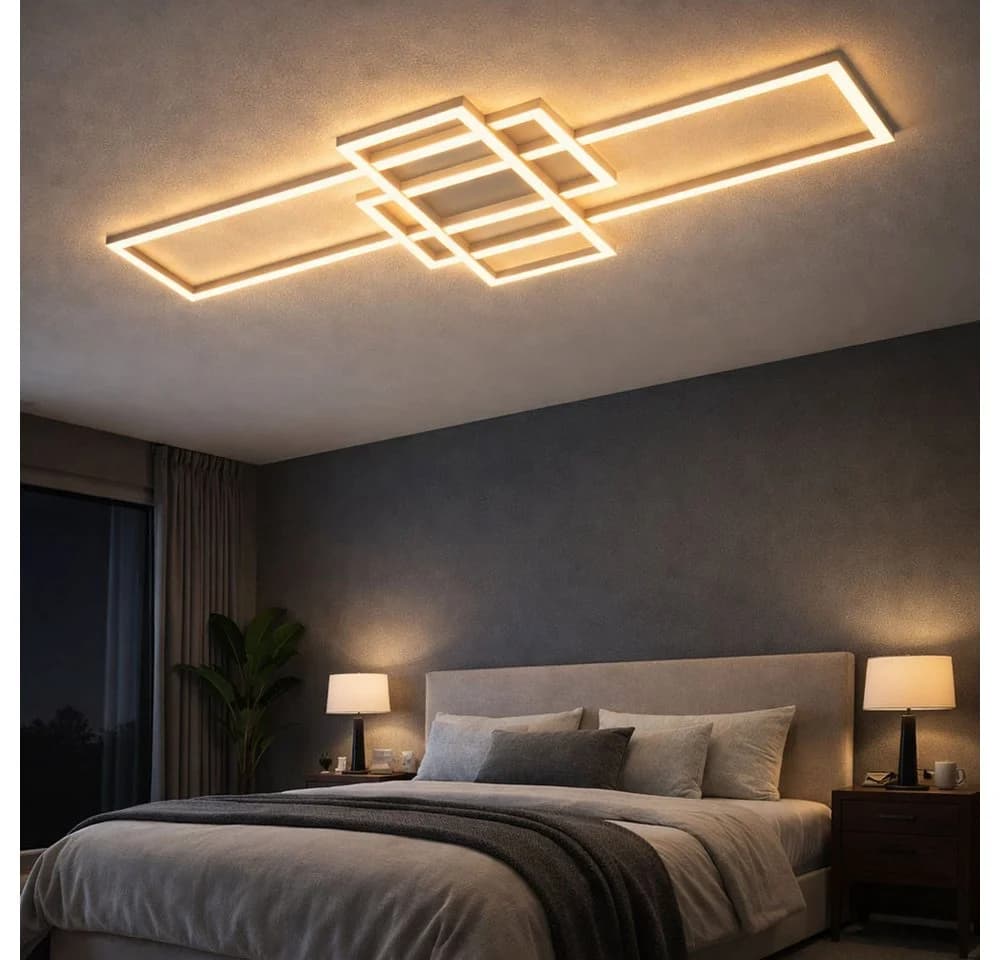 WOFI LED Deckenleuchte Warmweiß Aluminium Dimmbar - Bild 2