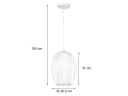 WOFI Pendelleuchte Milchglas Gitter-Lampe 26,5 cm Bild 4