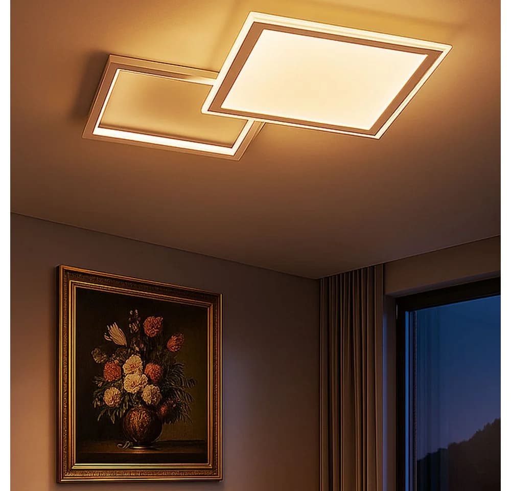 WOFI LED Deckenleuchte Silber Dimmbar mit Fernbedienung - Bild 2
