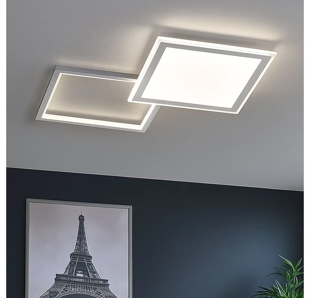 WOFI LED Deckenleuchte Silber Dimmbar mit Fernbedienung - Bild 3