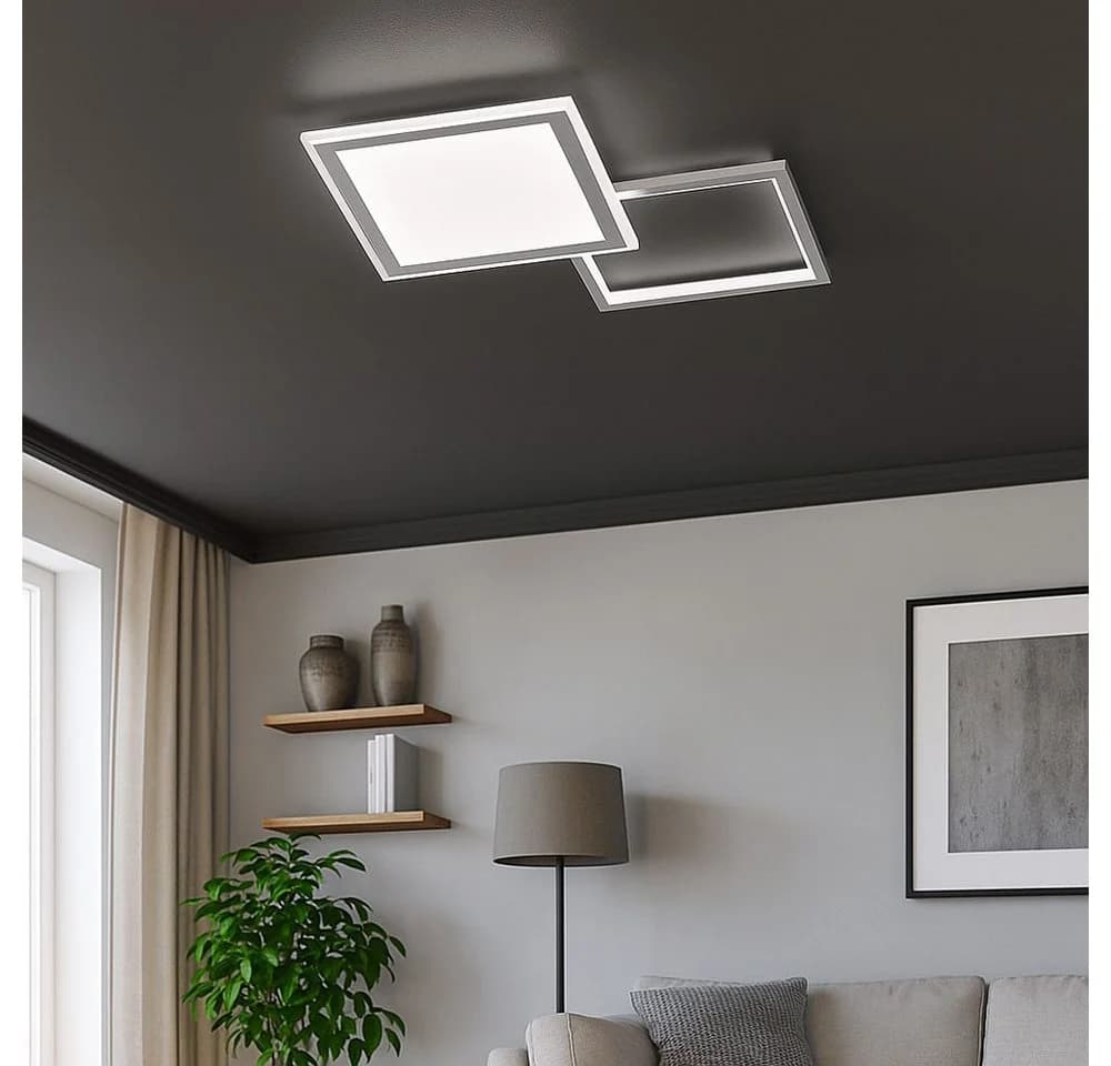 WOFI LED Deckenleuchte Silber Dimmbar mit Fernbedienung - Bild 5