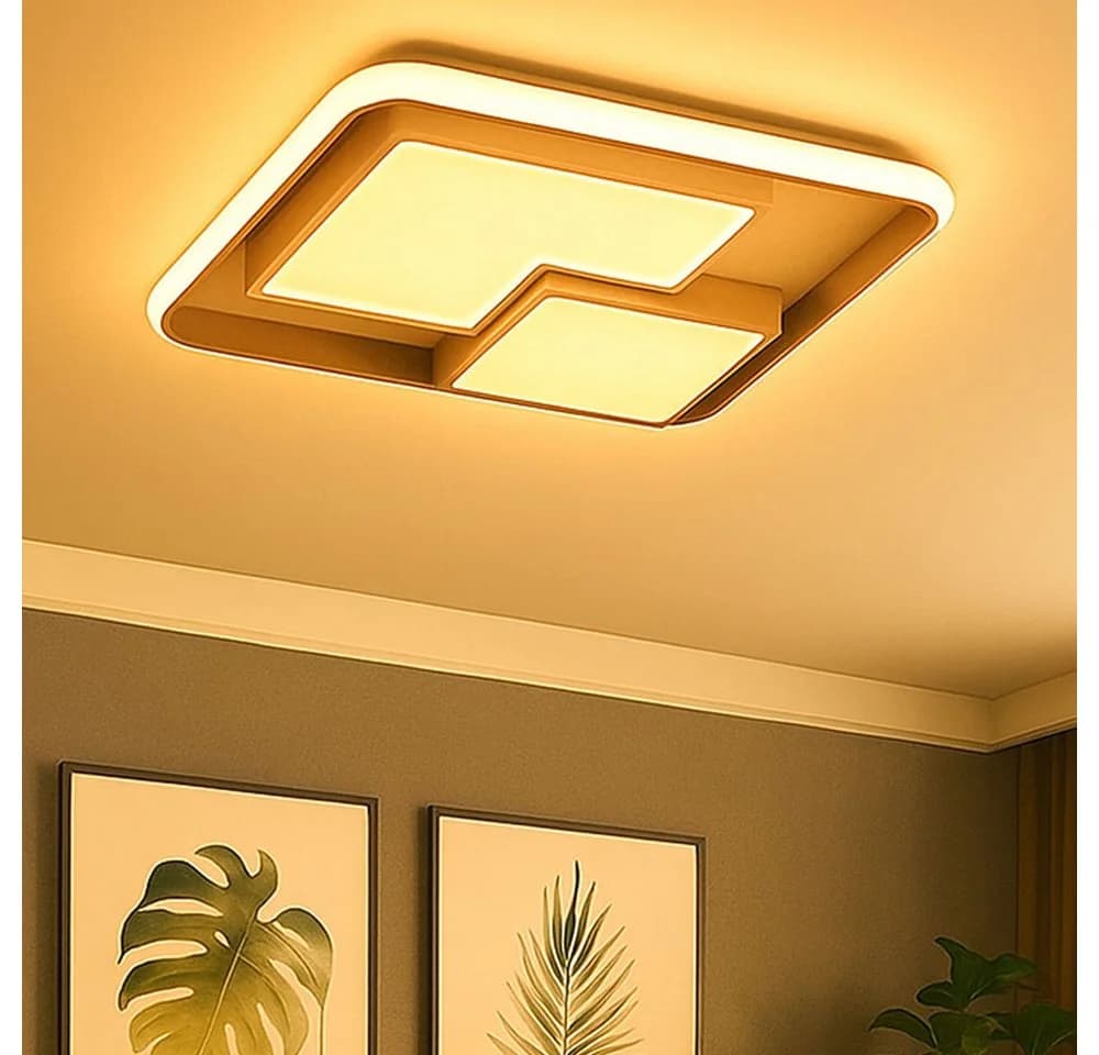 WOFI LED Deckenleuchte Dimmbar Warmweiß Weiß Grau - Bild 2