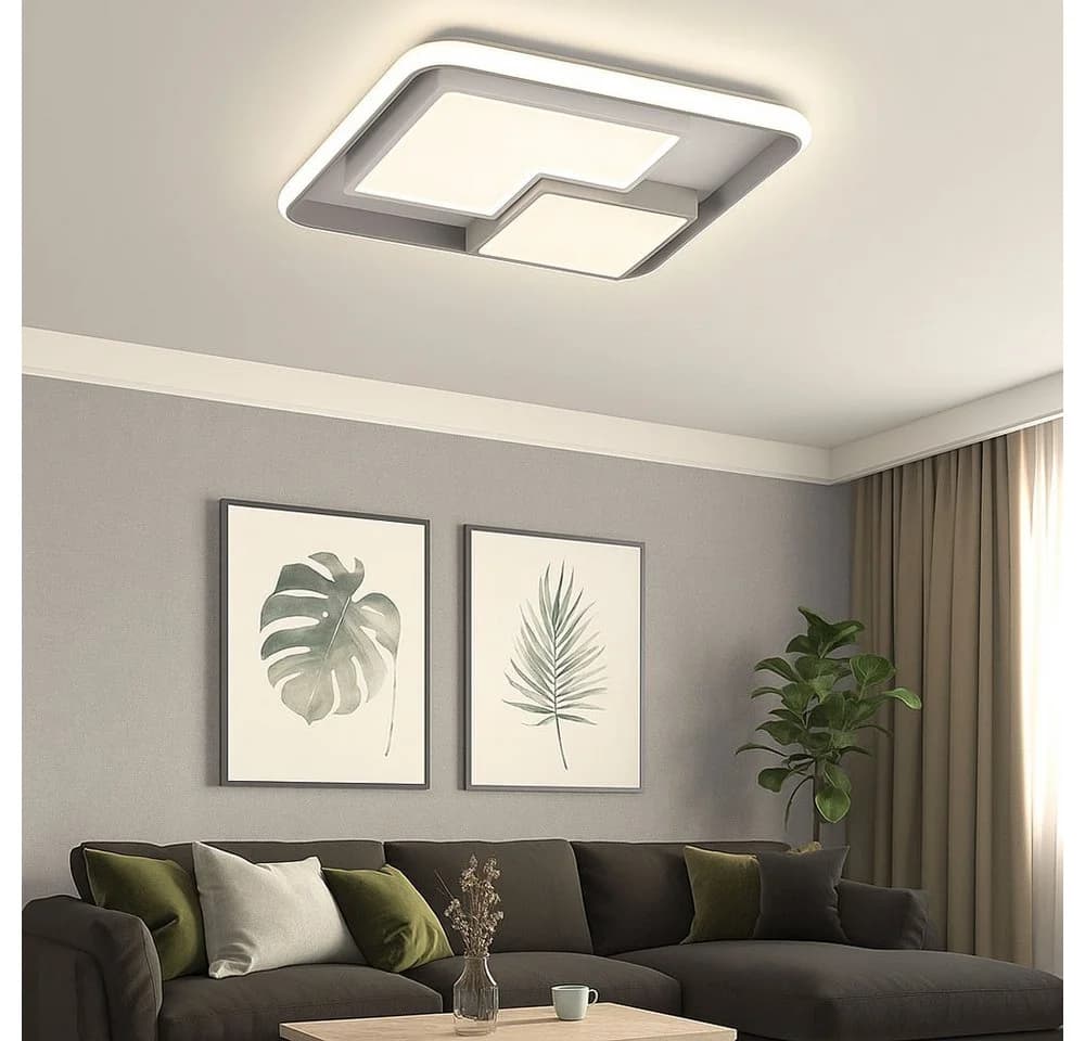 WOFI LED Deckenleuchte Dimmbar Warmweiß Weiß Grau - Bild 5
