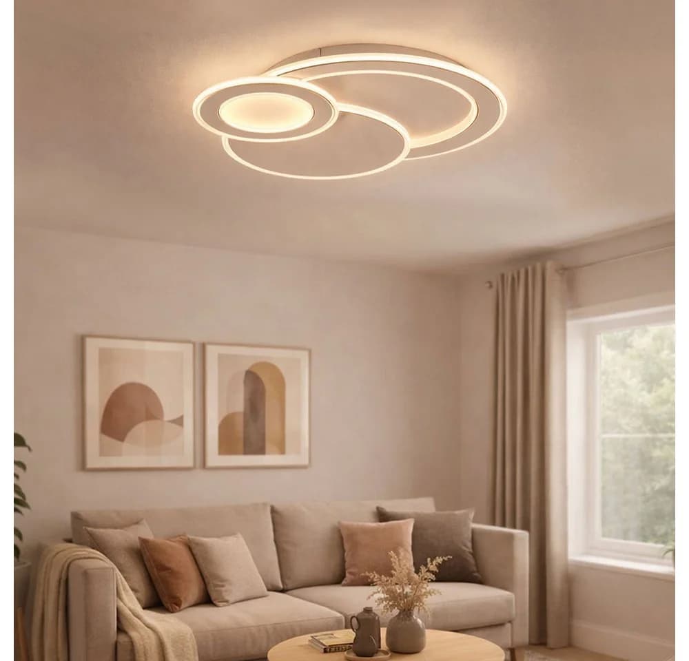 WOFI LED Deckenleuchte Weiß Dimmbar mit Fernbedienung - Bild 3
