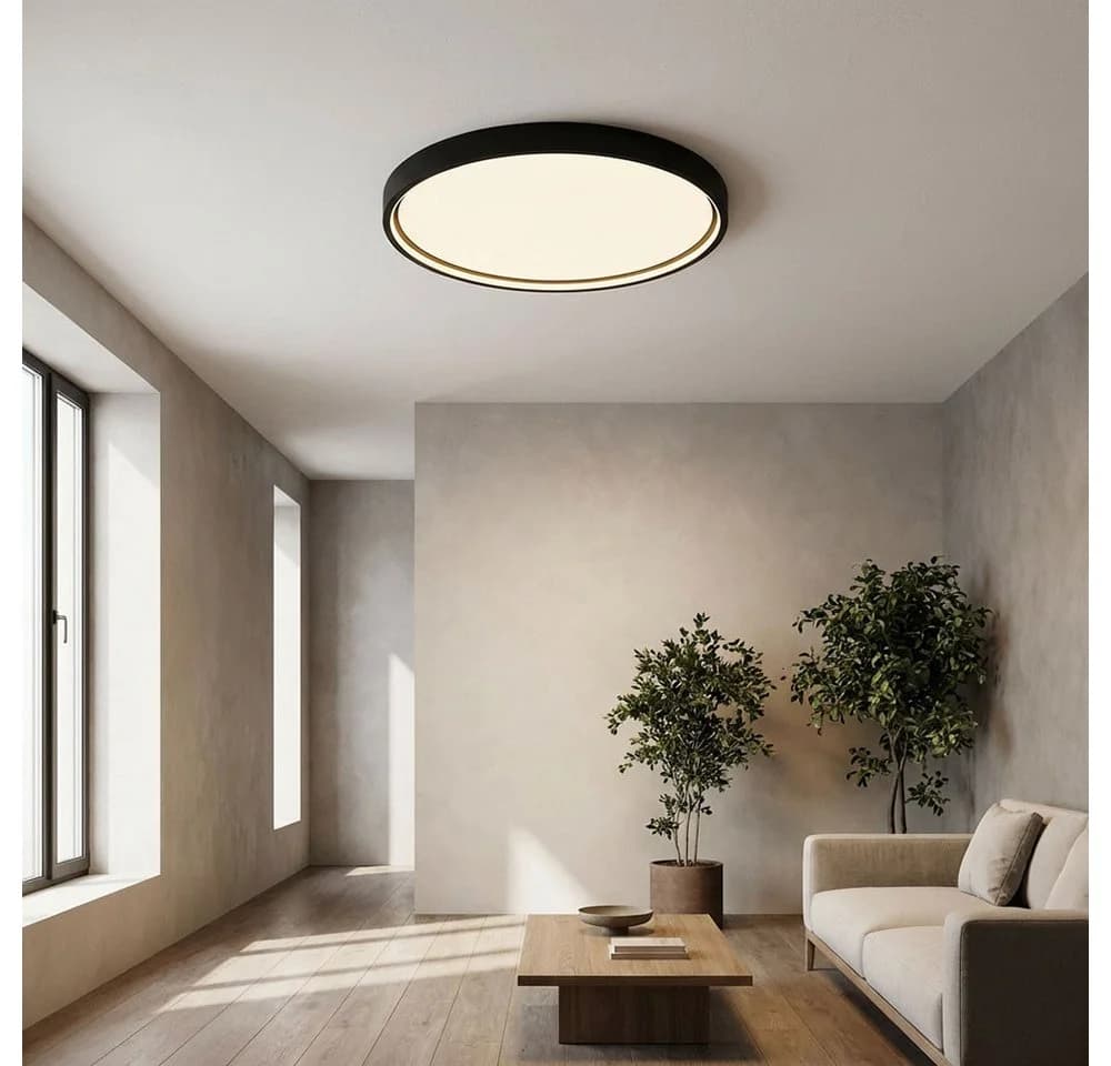 WOFI LED Deckenleuchte Warmweiß Dimmbar Dunkelgrau - Bild 3