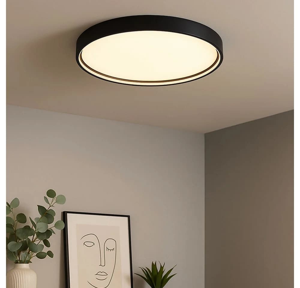 WOFI LED Deckenleuchte Warmweiß Dimmbar Dunkelgrau - Bild 4