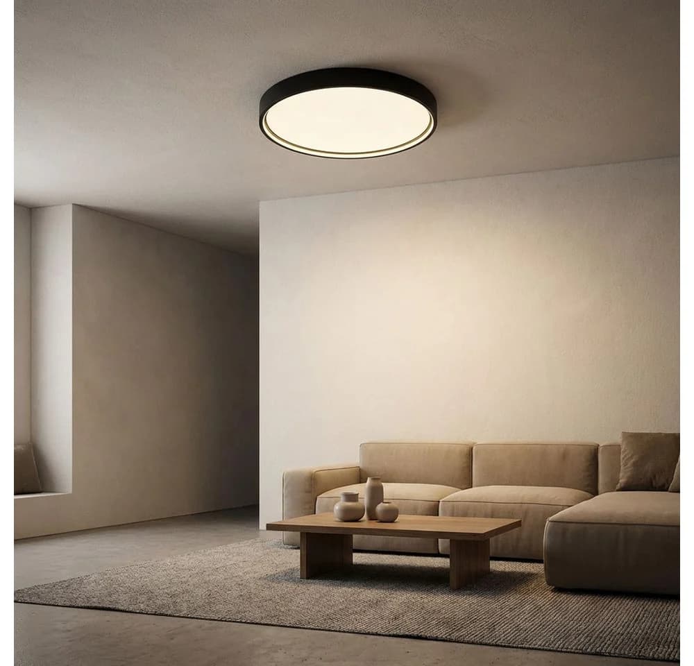 WOFI LED Deckenleuchte Warmweiß Dimmbar Dunkelgrau - Bild 5