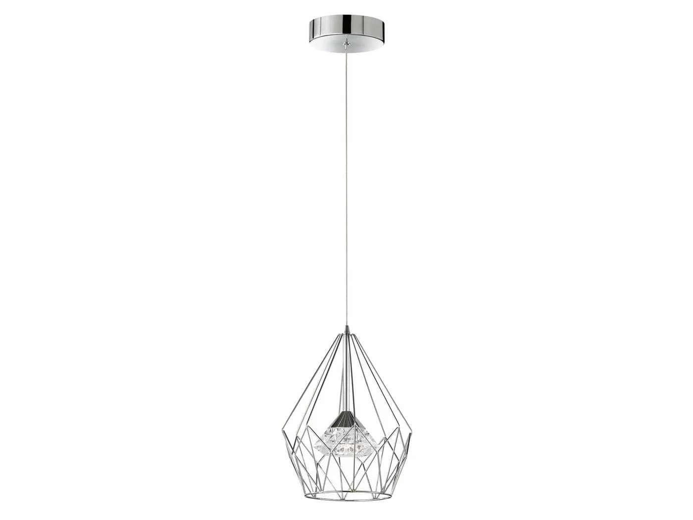 WOFI LED Pendelleuchte Industrie-Design Chrom 25cm - Bild 2