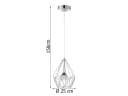 WOFI LED Pendelleuchte Industrie-Design Chrom 25cm Bild 3