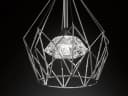 WOFI LED Pendelleuchte Industrie-Design Chrom 25cm Bild 4