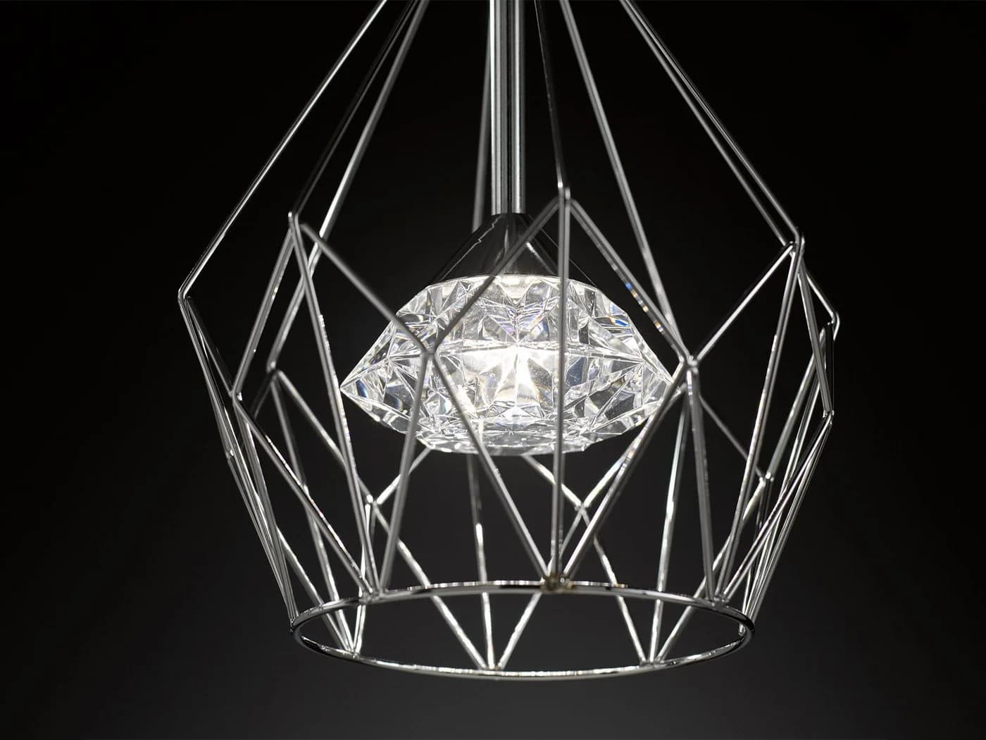 WOFI LED Pendelleuchte Industrie-Design Chrom 25cm - Bild 4