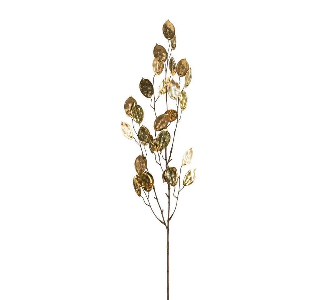 Kunstpflanze PFENNIGBLATTZWEIG Metallic Gold Gasper