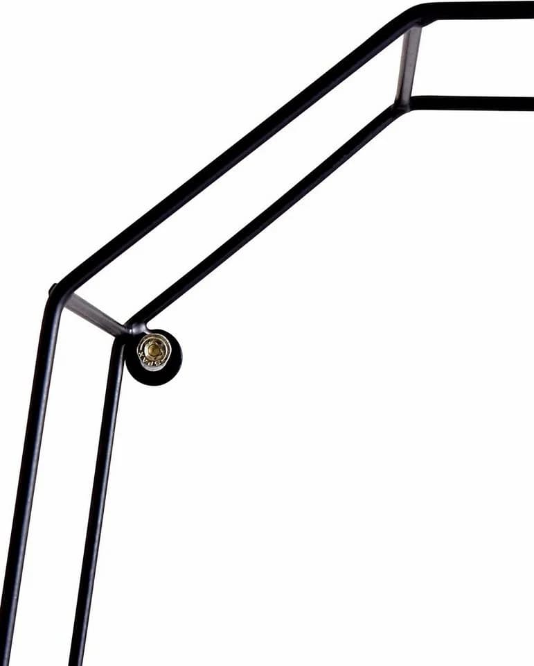 CREATIV HOME 3-tlg. Wandregal Set Schwarz Metall Achteckig - Bild 4