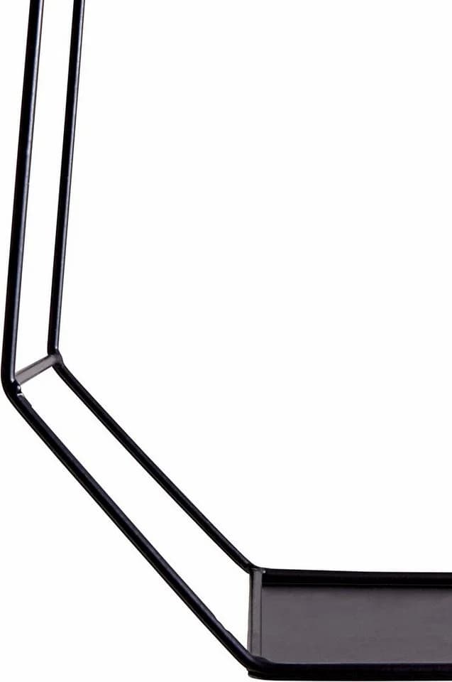 CREATIV HOME 3-tlg. Wandregal Set Schwarz Metall Achteckig - Bild 5