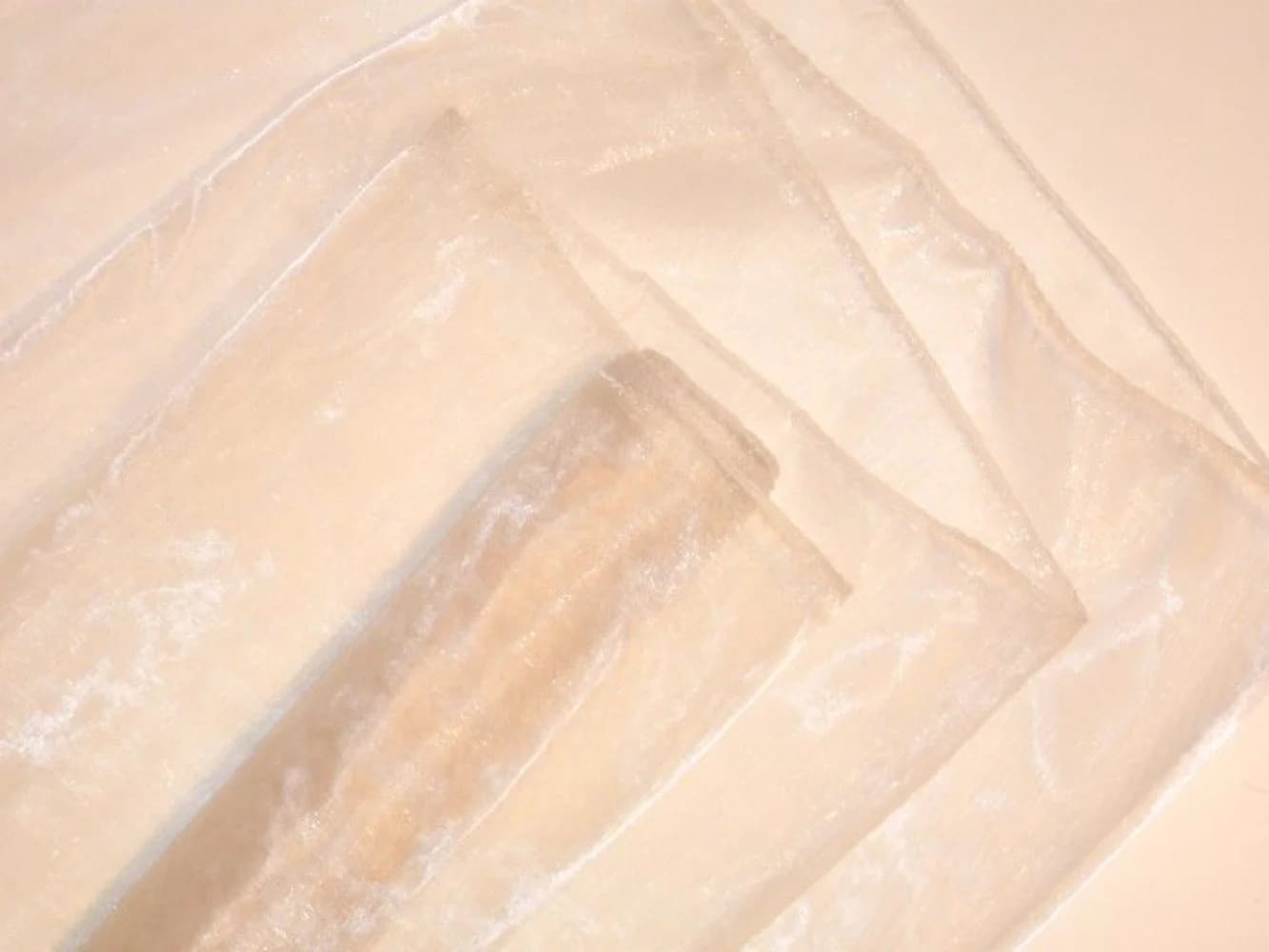 Gasper Tischläufer Organza 40x300cm Creme/Weiß