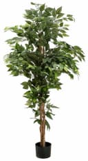 Creativ Green Kunstpflanze Ficus Benjamini Grün Textilgewebe Bild 3