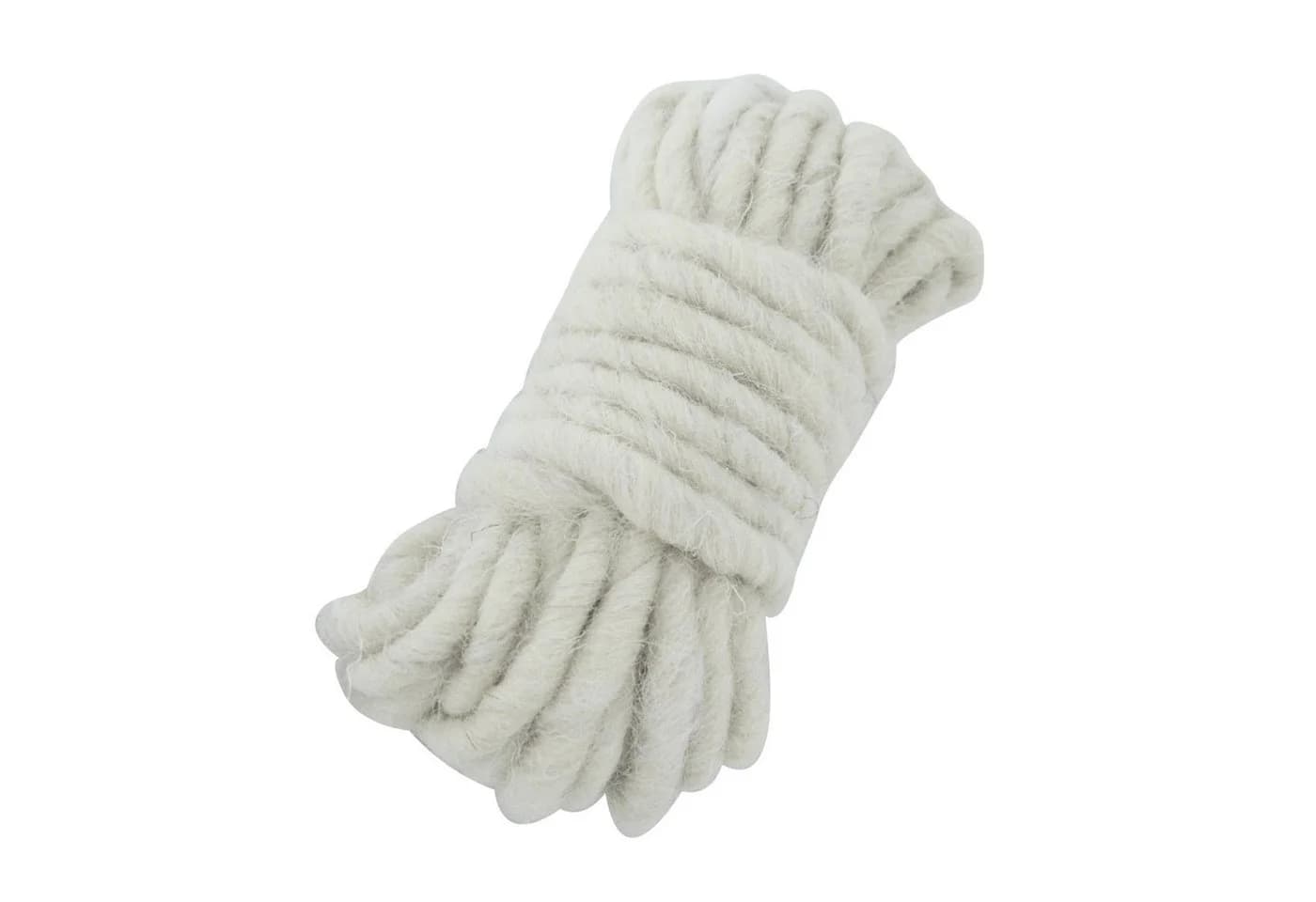 Gasper Wollkordel Filz Deko-Schnur 4-8mm/5m Creme