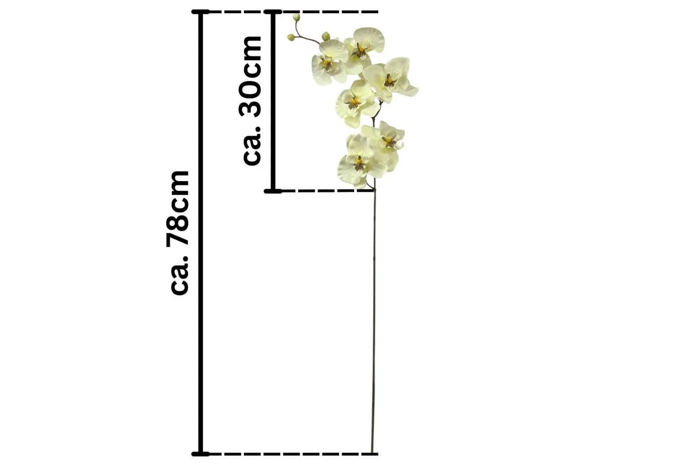 Kunstorchidee Kunstblume, ORCHIDEENZWEIG, Orchidee 78cm, Gasper - Bild 4