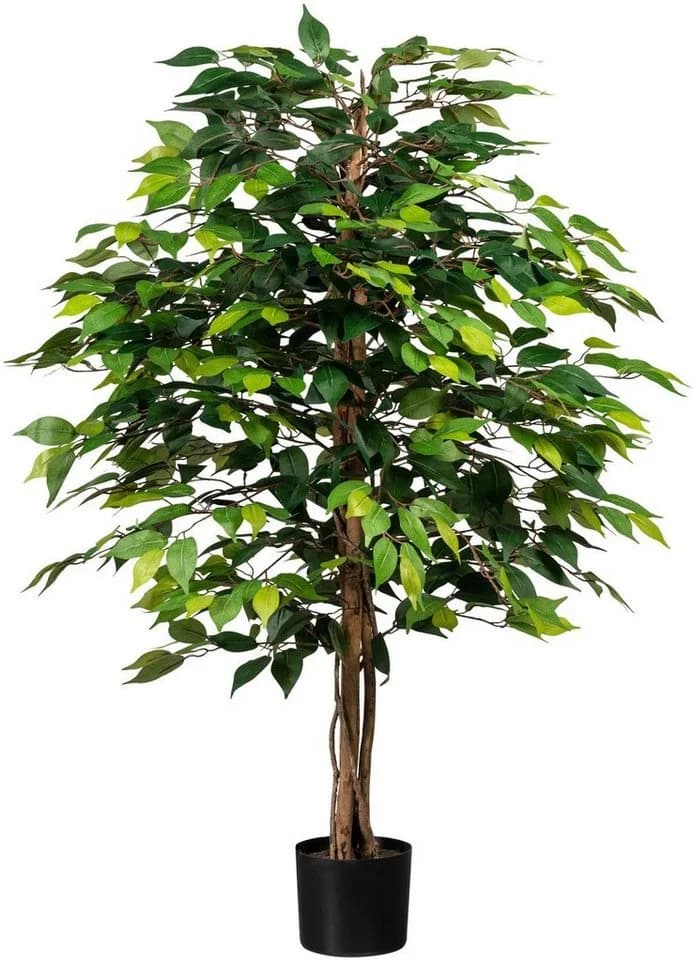 CREATIV GREEN Kunstpflanze Ficus Benjamini Grün 120cm - Bild 2