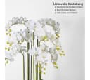 Kunstorchidee Phalaenopsis Orchidee im Topf 110cm Weiß Gasper Bild 3