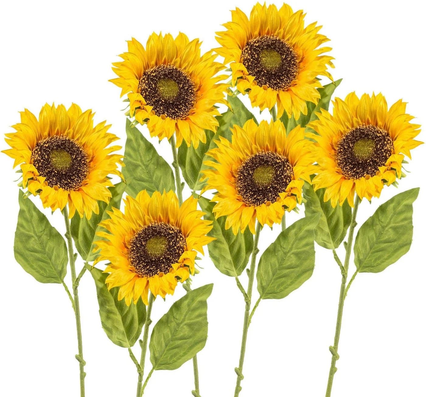 Creativ green Kunstblume Sonnenblume 6er Set Gelb Grün - Bild 2