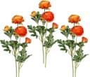 CREATIV GREEN Kunstblume Ranunkel Orange 6er Set 40cm Bild 2