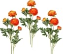 CREATIV GREEN Kunstblume Ranunkel Orange 6er Set 40cm Bild 4