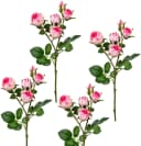 Creativ green Kunstblume Rosa 4er Set Polyester Bild 4