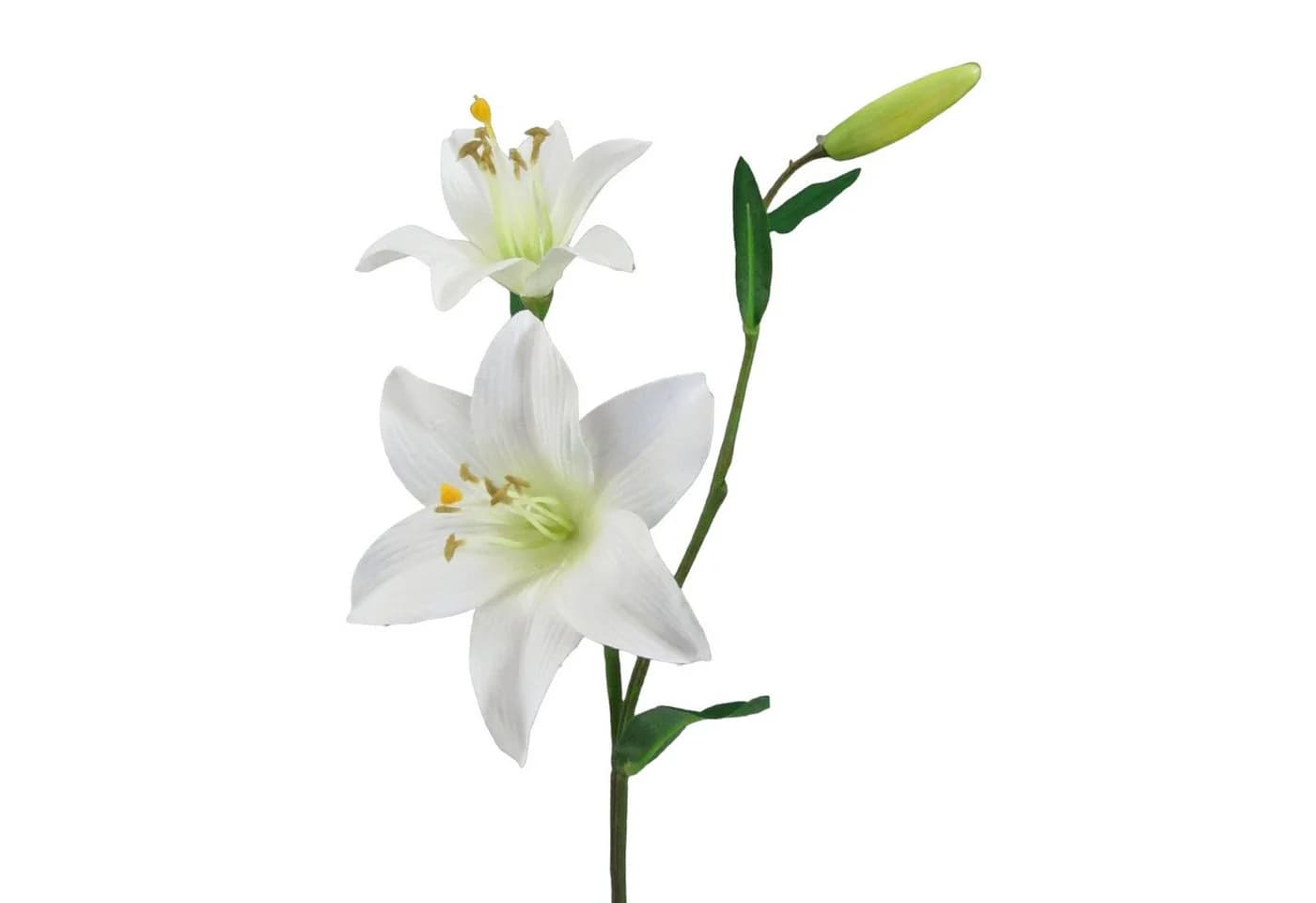 Gasper Kunstblume LILIE Weiß 60 cm mit 2 Blüten und 1 Knospe