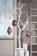 Winterliche Kunstpflanze My Home Weihnachtsdeko Zweig, weiß, 73 cm, Kunststoff Bild 1