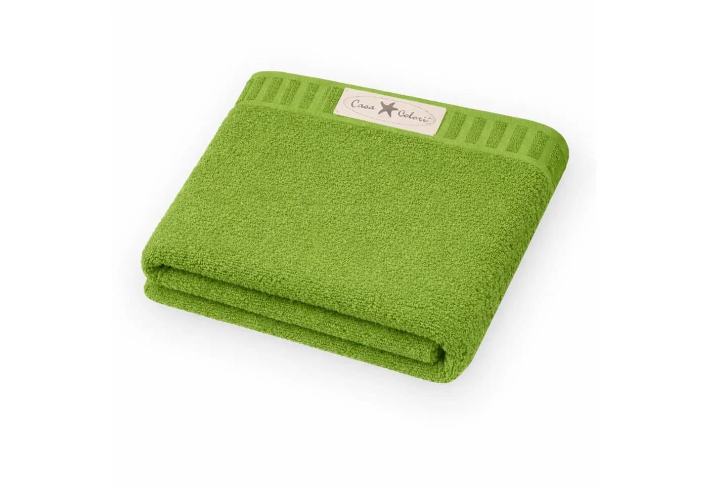 Casa Colori Badetuch Uni Grün 100x150cm Frottier 500g/m² - Bild 2