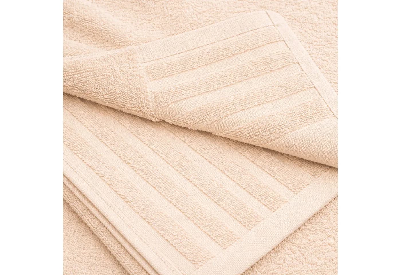 Casa Colori Saunatuch Uni Creme 80x200 cm Frottier 100% Baumwolle