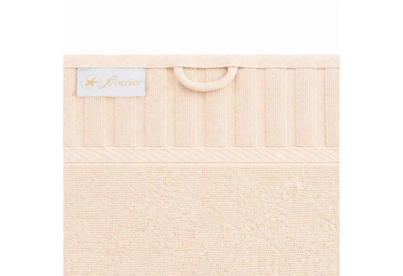 Casa Colori Saunatuch Uni Creme 80x200 cm Frottier 100% Baumwolle - Bild 3