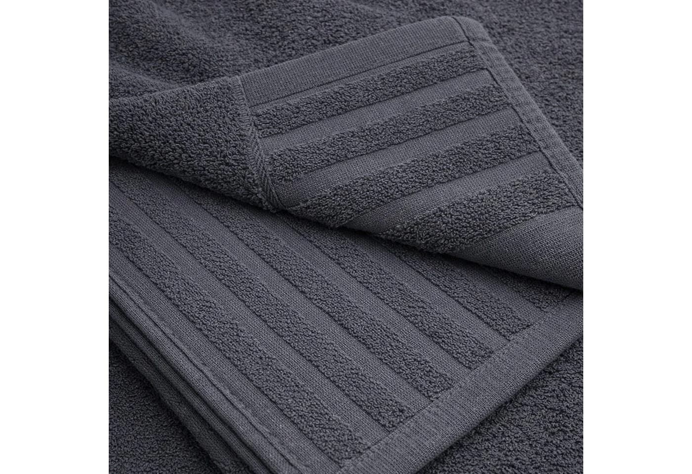 Casa Colori Saunatuch Uni Anthrazit Frottier 100% Baumwolle