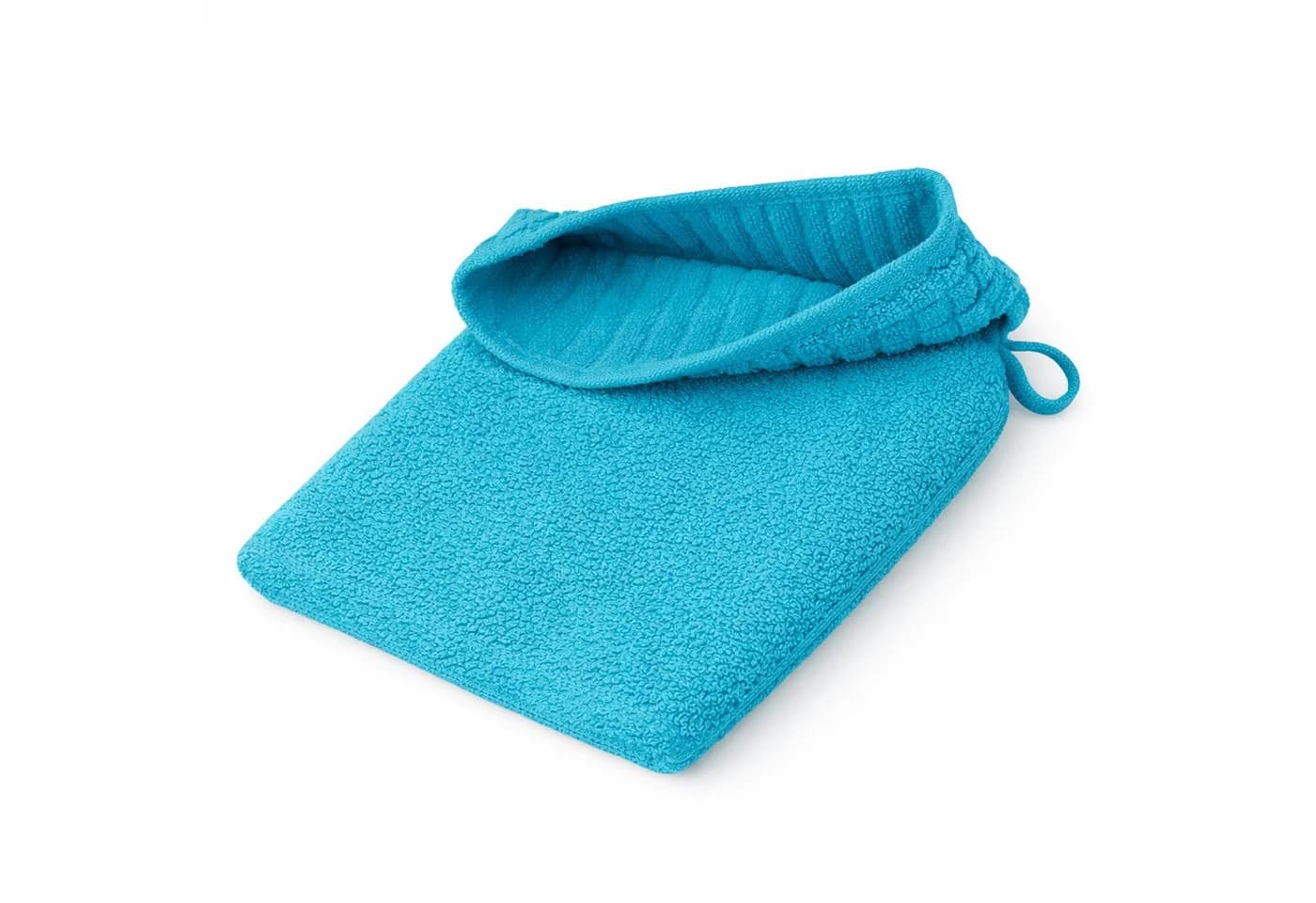 Casa Colori Waschlappen Uni 1-St. Blau Frottee
