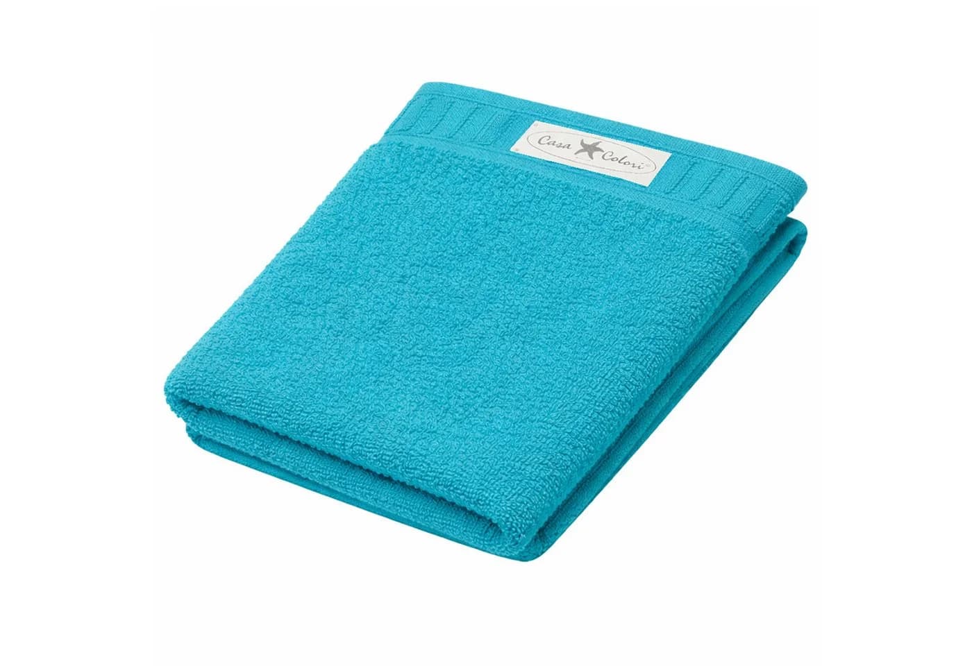 Casa Colori Duschtuch Uni Frottier Blau 100% Baumwolle - Bild 2
