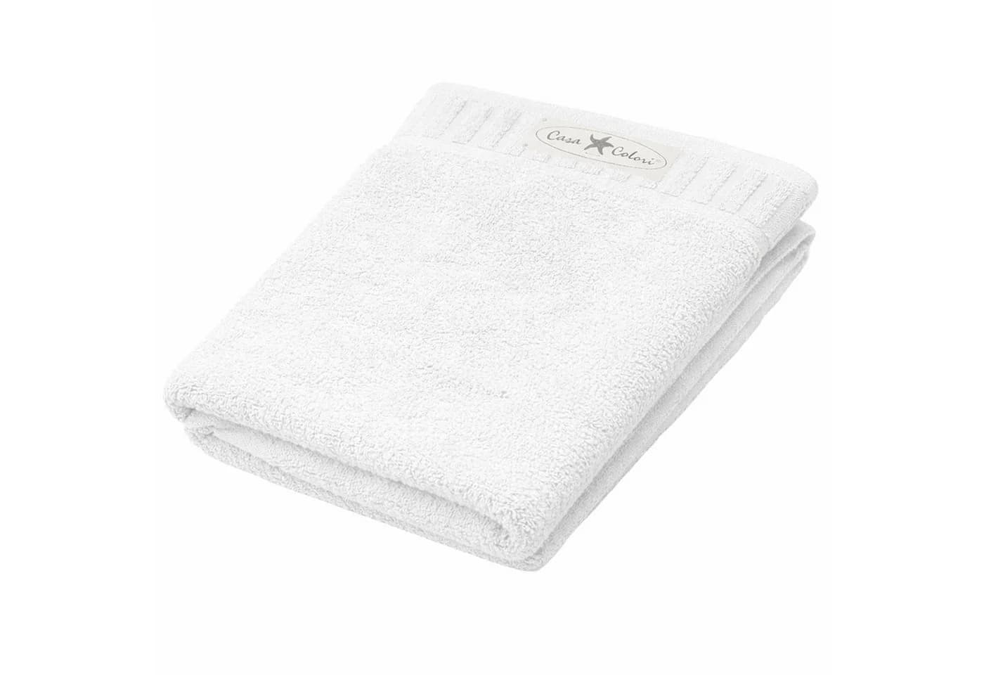 Casa Colori Duschtuch Uni Frottier Weiß 100% Baumwolle - Bild 2