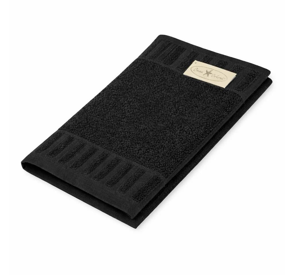 Casa Colori Seiftuch Uni Schwarz Frottier 30x30cm - Bild 2